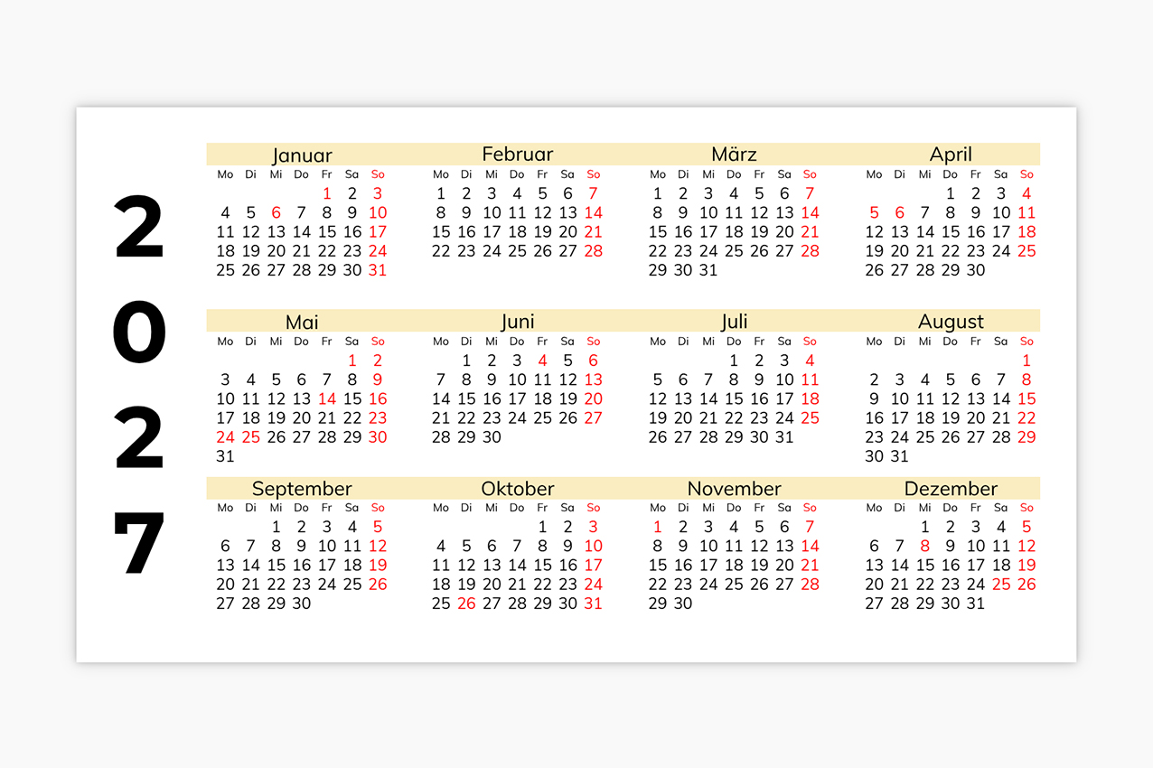 Taschenkalender - Schablone ID 637