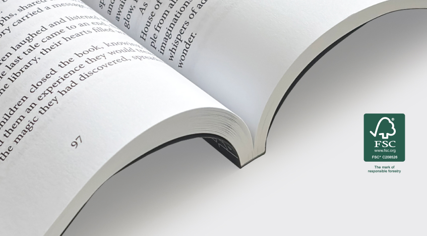 Book paper – White with FSC® (0.1 mm / 80 g/m²)
