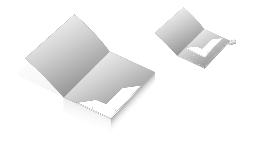 A4 desky do 15 stran s výřezem na vizitku