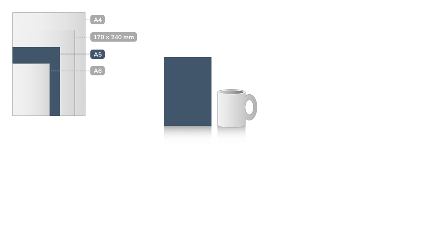 A5 – 148 × 210 mm