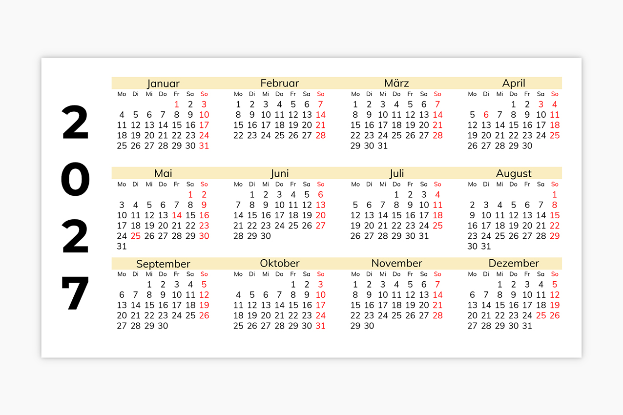 Taschenkalender - Schablone ID 647