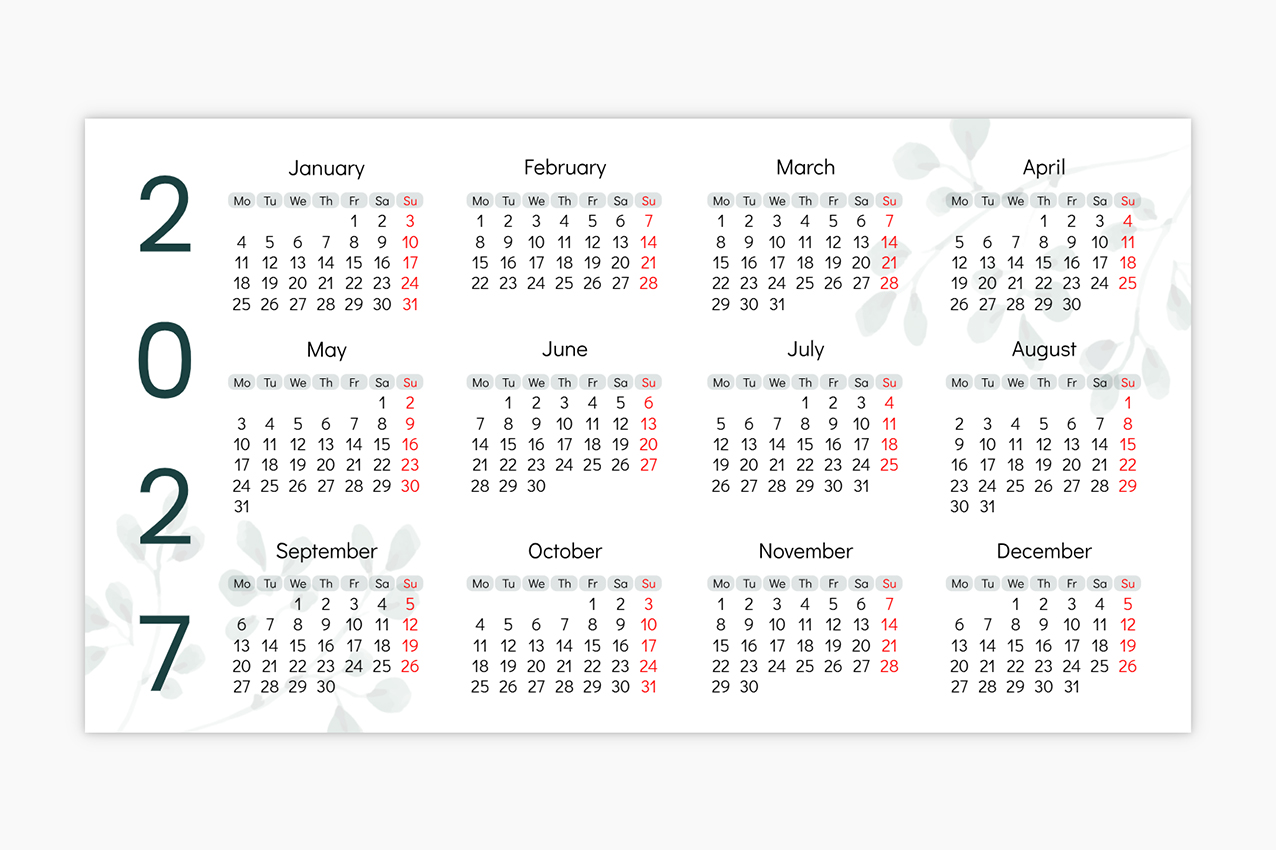 Pocket Calendars - Template ID 640